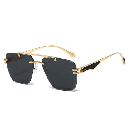 Rimless Pilot Retro Sunglasses