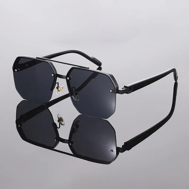 Square Half Frame Sunglasses