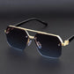 Half Frame Retro Sunglasses