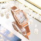 Square Dial Bracelet Watch Set