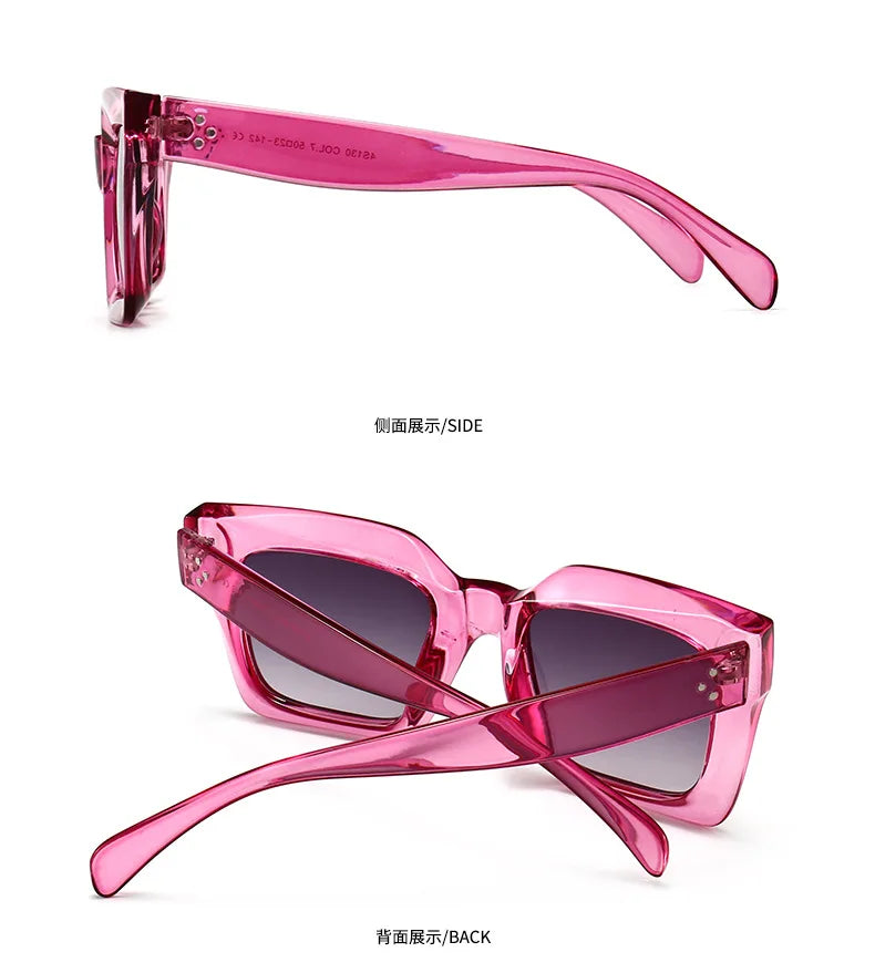 Designer Retro Rivet Sunglasses