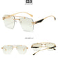 Rimless Pilot Retro Sunglasses