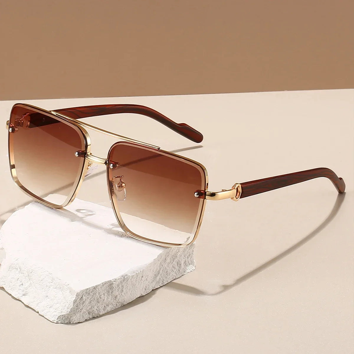 Retro Metal Square Sunglasses