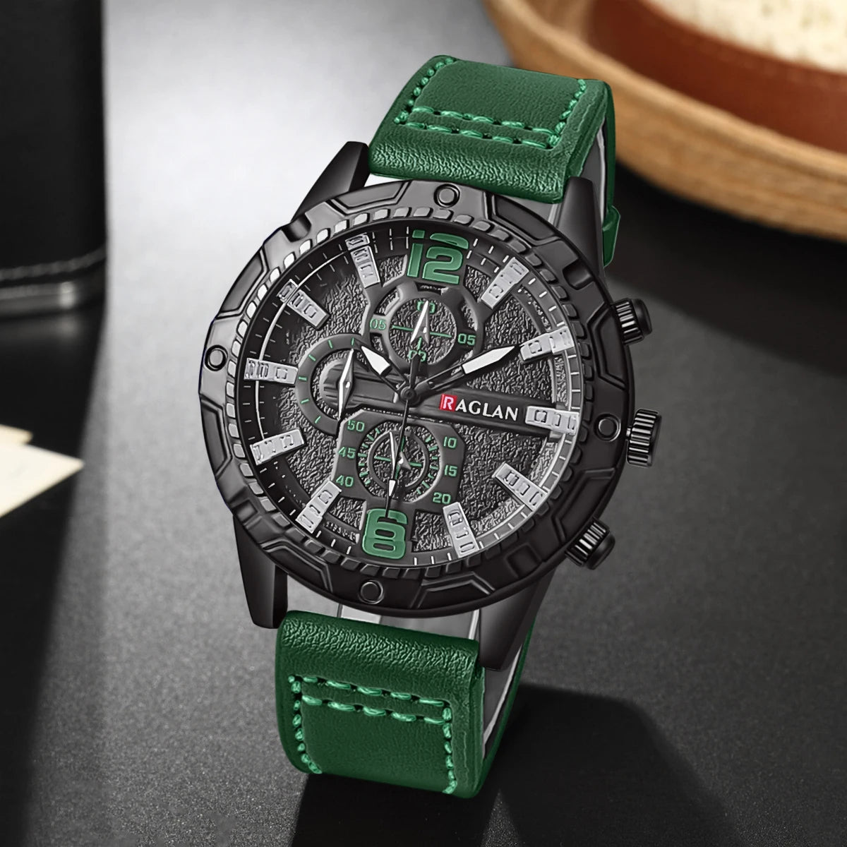 Leather Strap Quartz Men Watch