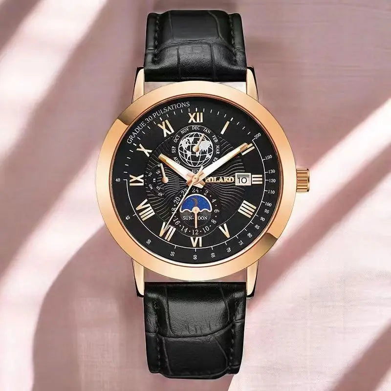 Earth Date Quartz Men Watch