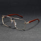 Wooden Vintage Square Sunglasses