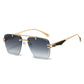 Rimless Pilot Retro Sunglasses