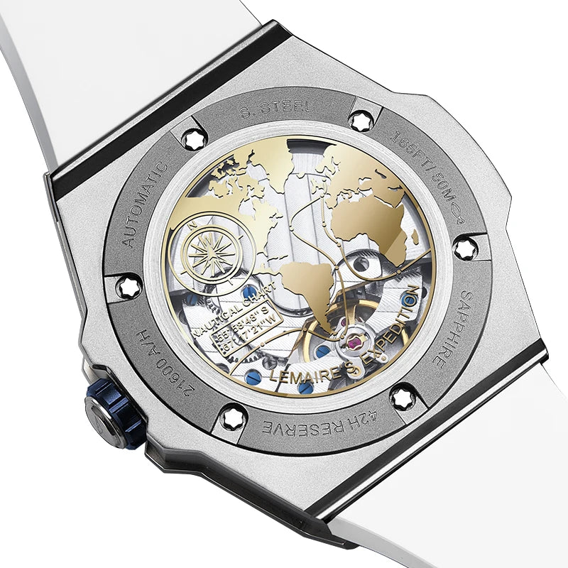 Automatic Silicone Strap Men Watch