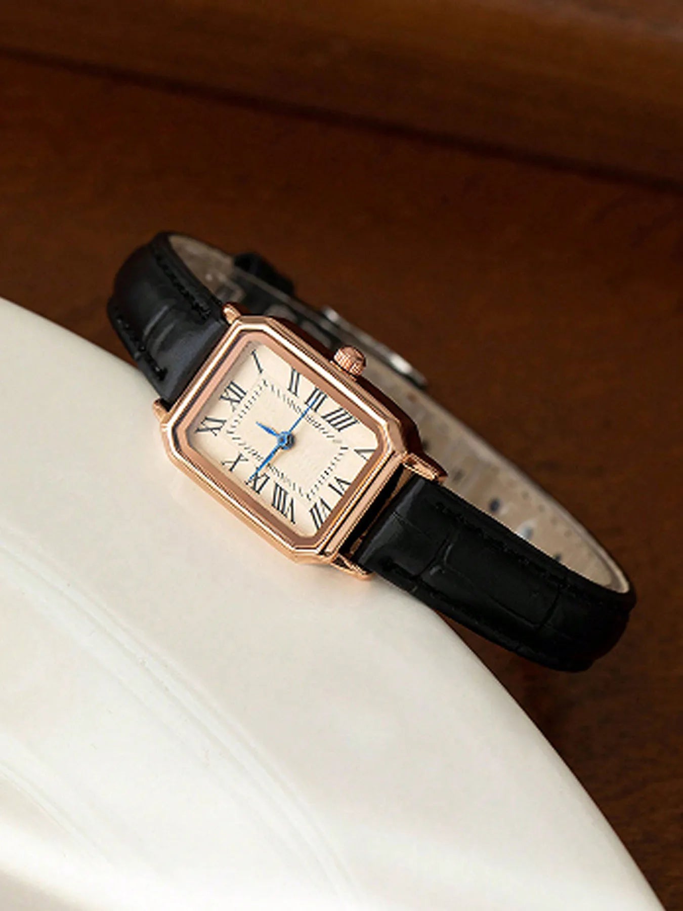 Square Leather Strap Women Watch