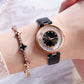 Diamond Leather Analog Women Watch