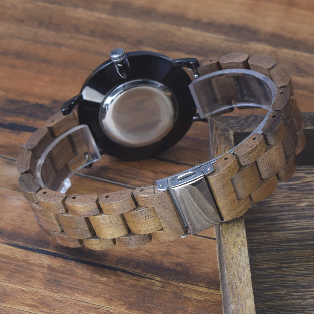 Minimal Wooden Couple Watch Set