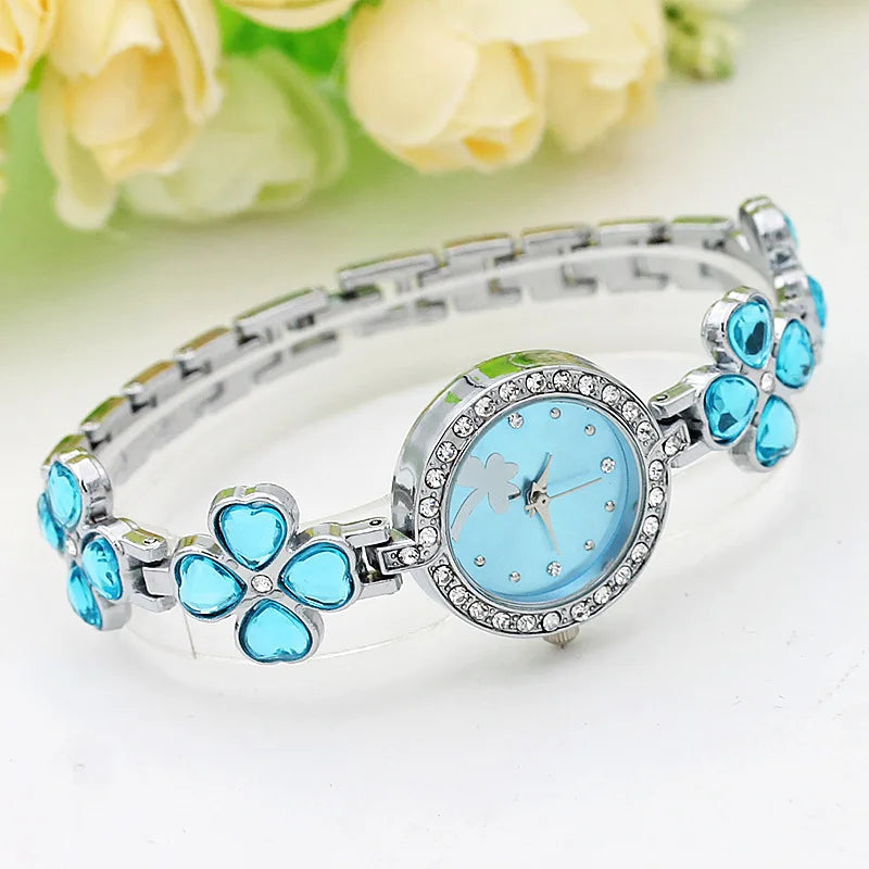 Square Diamond Steel Women Watch