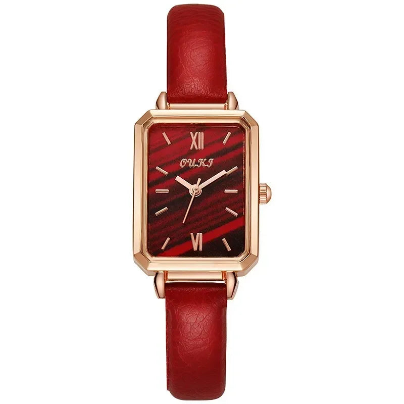 Retro Rectangle Quartz Women Watch