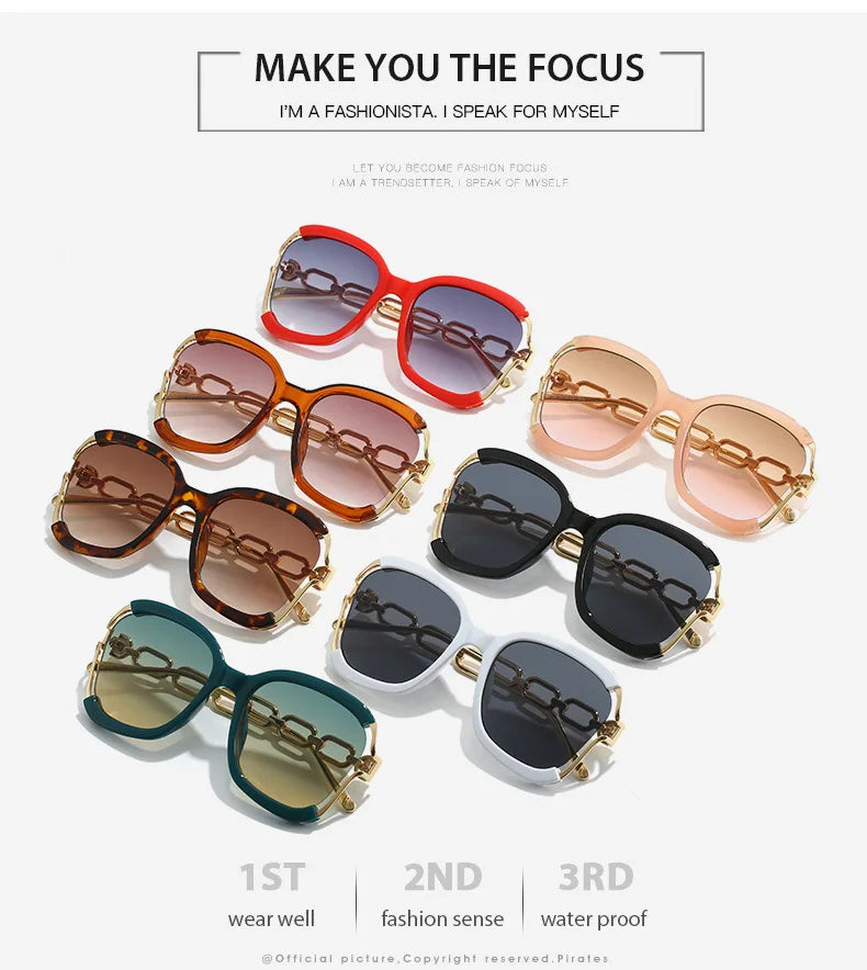 Chain Metal Retro Sunglasses