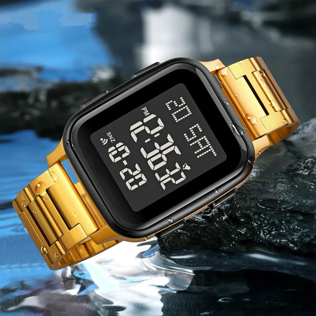 Steel LED Waterproof Men Watch