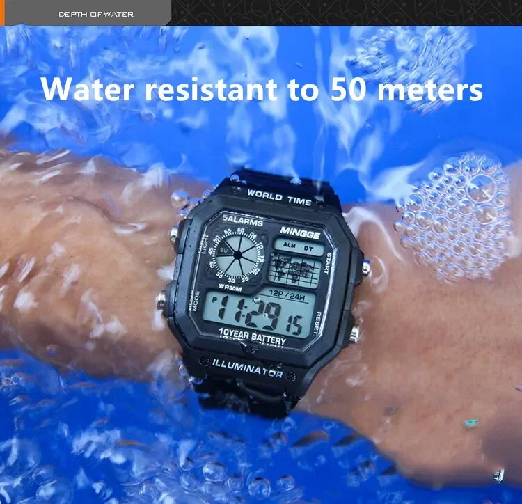 Retro Digital Men Sports Watch