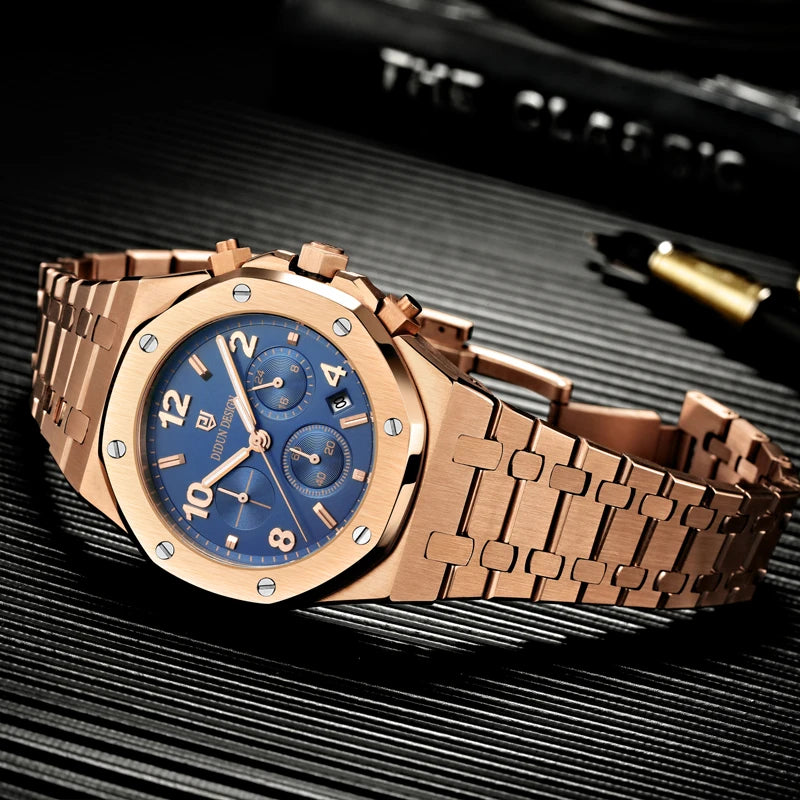 Chronograph Steel Quartz Men Watch