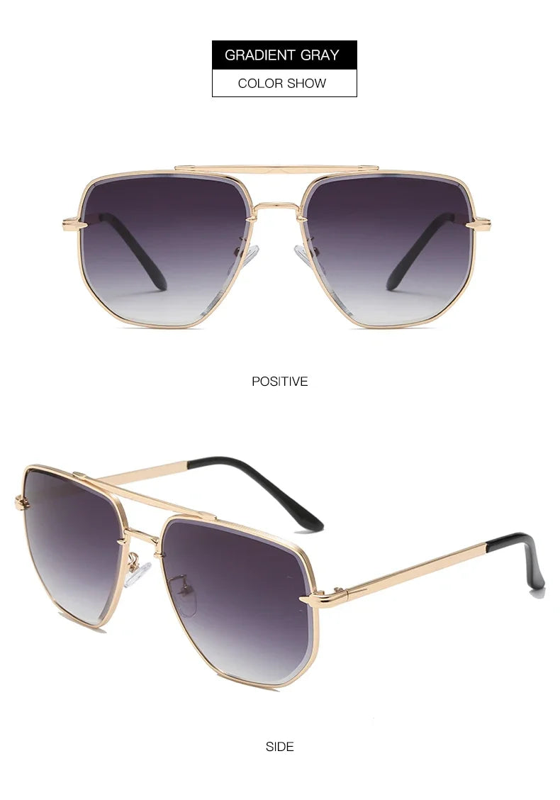 Vintage Metal Design Sunglasses