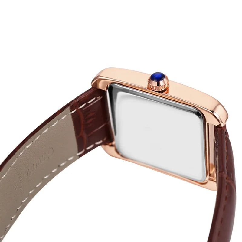 Couple Leather Quartz Watches Set