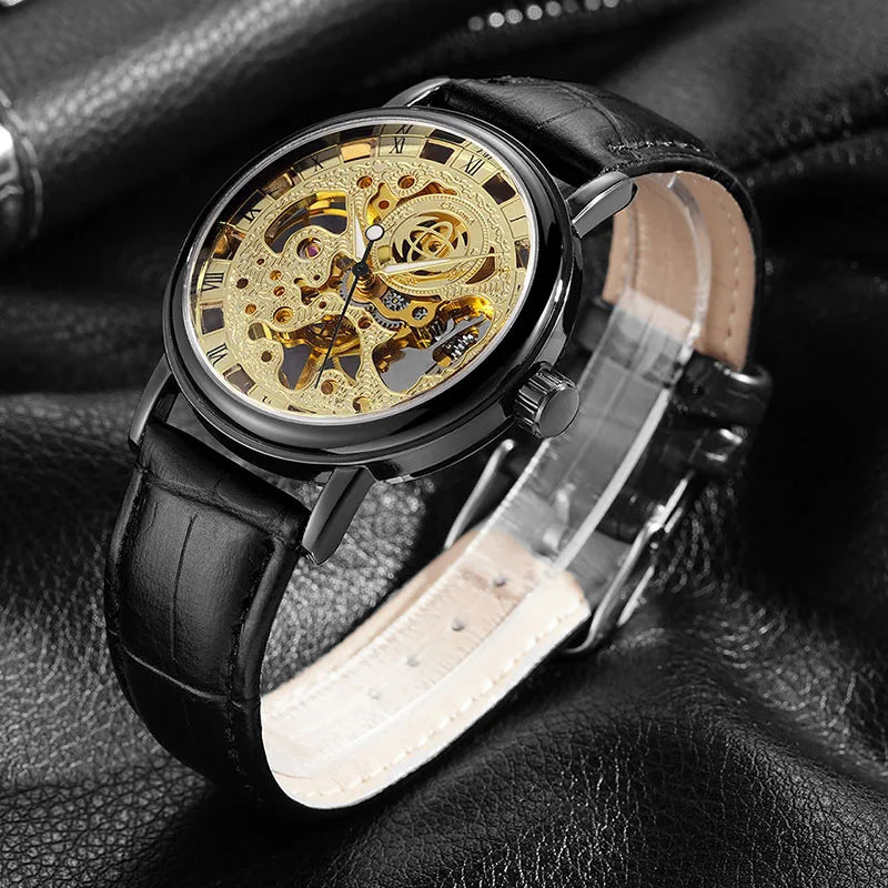 Manual Skeleton Mechanical Men Watch