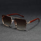 Wooden Vintage Square Sunglasses