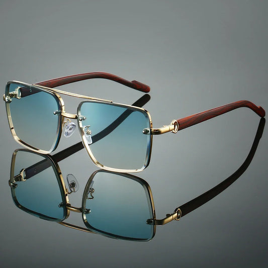 Retro Metal Square Sunglasses