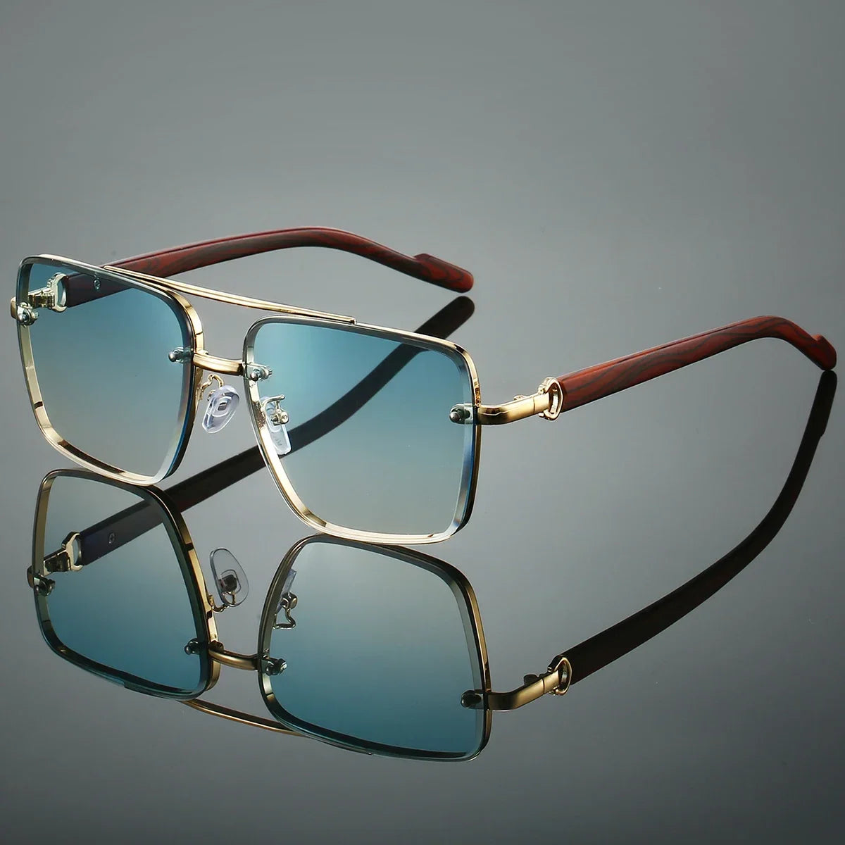 Retro Metal Square Sunglasses