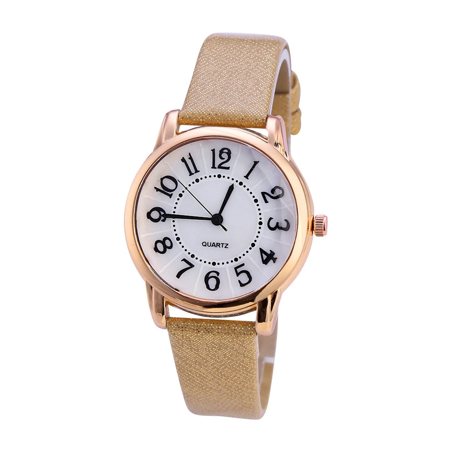 Frosted Dial Leather Women Watch