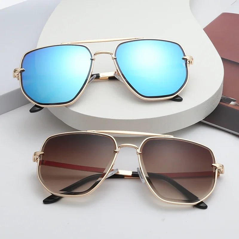 Vintage Metal Design Sunglasses