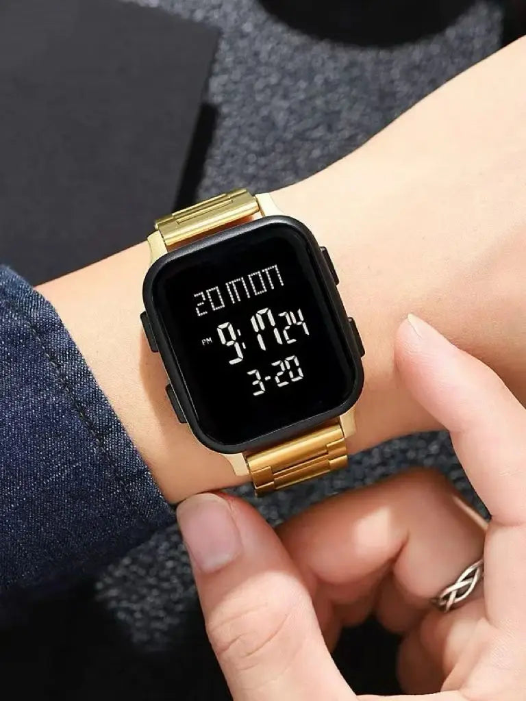 Steel LED Waterproof Men Watch