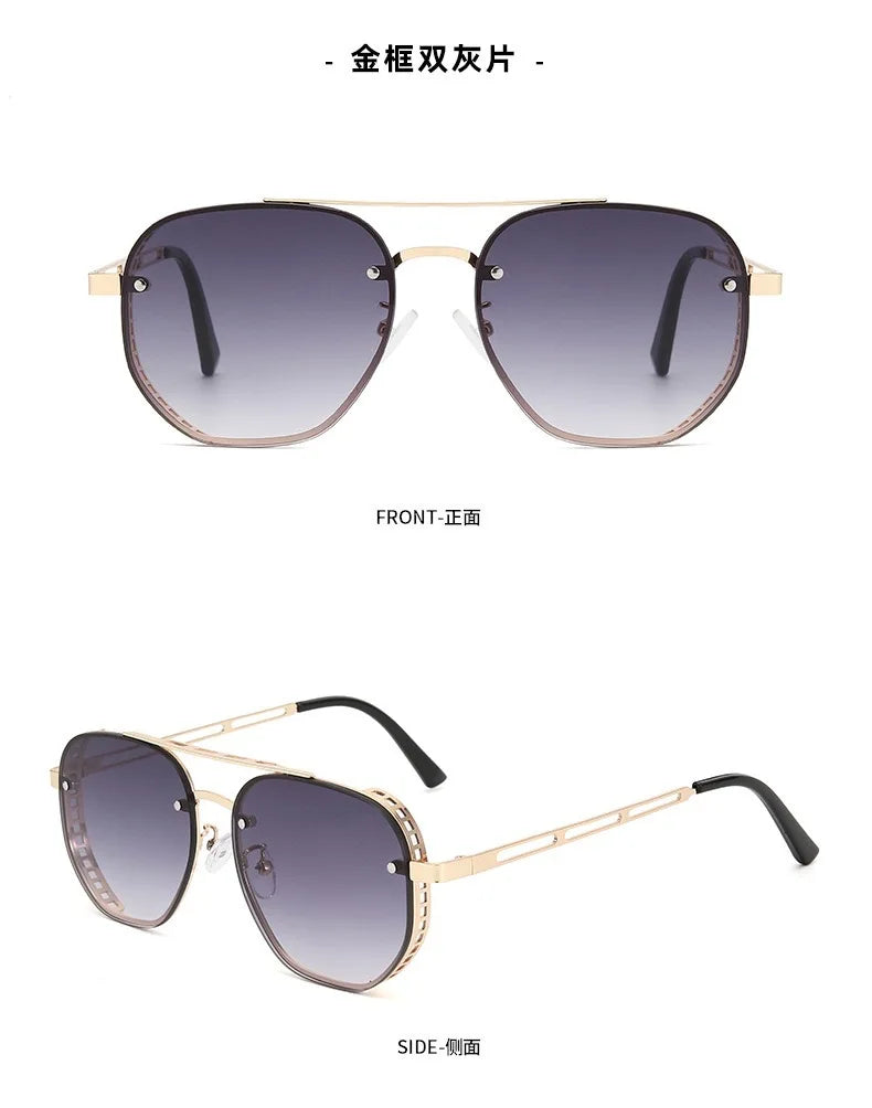 Steampunk Square Metal Sunglasses