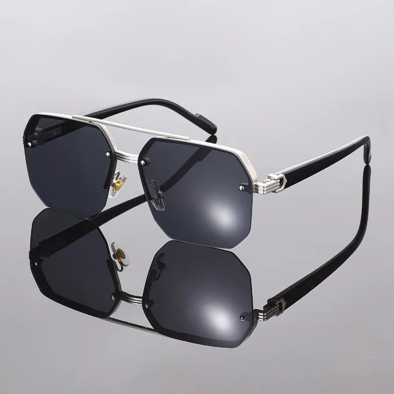 Square Half Frame Sunglasses