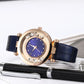 Diamond Leather Analog Women Watch