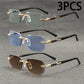 Rimless Rectangle Fashion Sunglasses