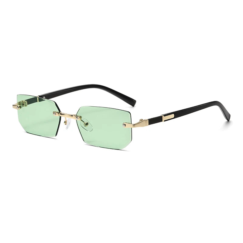 Rimless Rectangle Fashion Sunglasses