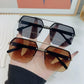 Half Frame Retro Sunglasses