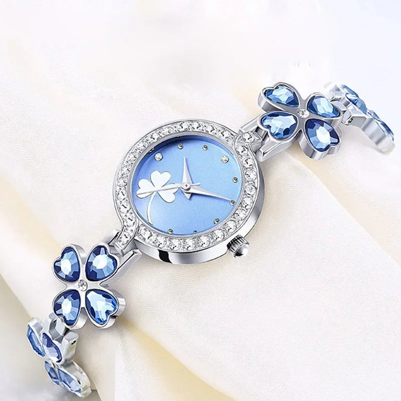 Square Diamond Steel Women Watch