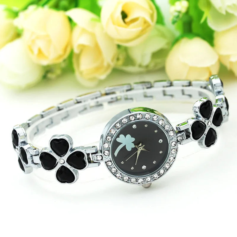 Square Diamond Steel Women Watch