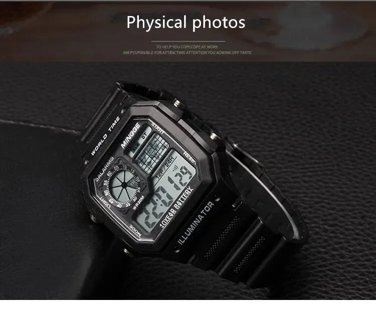 Retro Digital Men Sports Watch