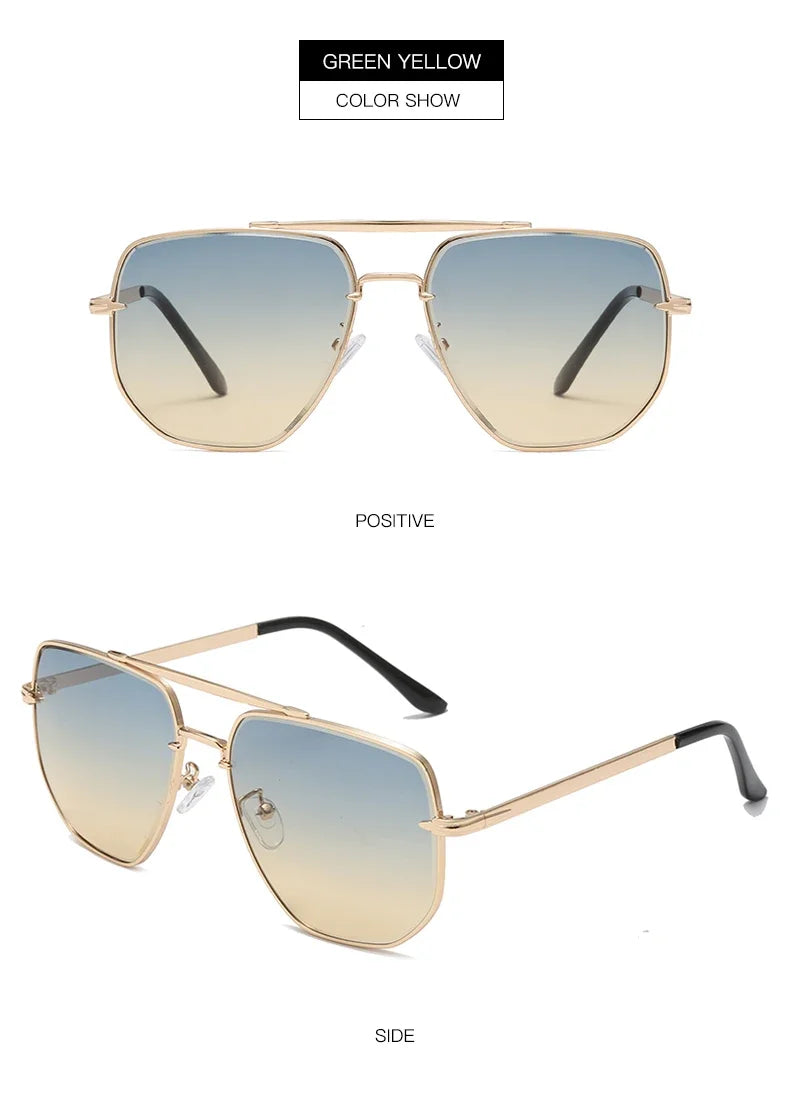 Vintage Metal Design Sunglasses