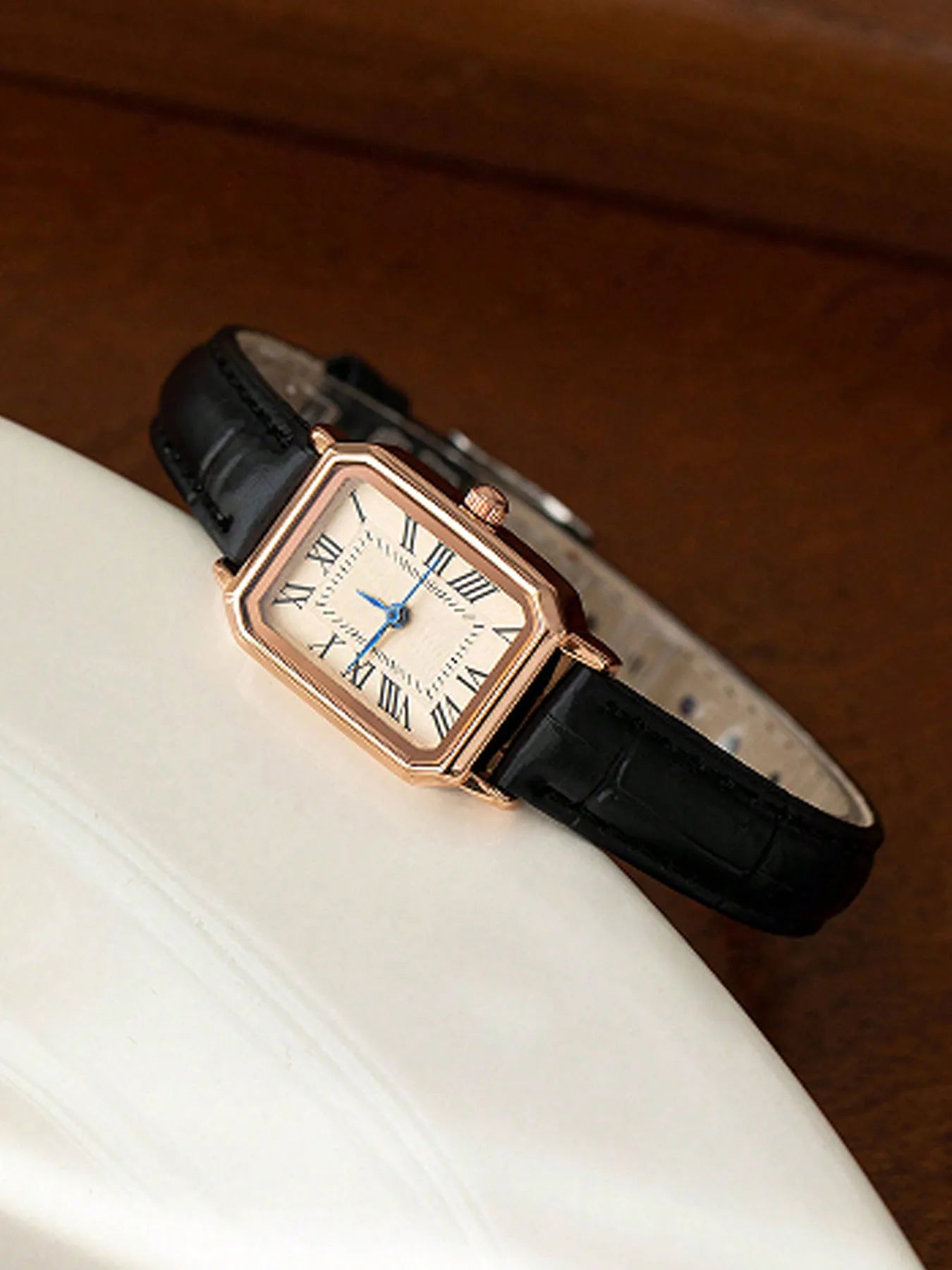 Square Leather Strap Women Watch