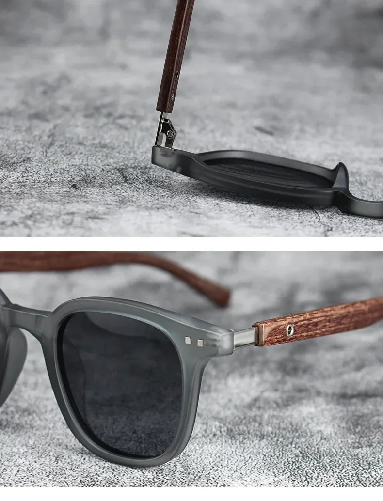 Wood Grain Polarized Sunglasses