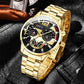 Black Steel Business Men Watch