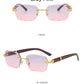 Rimless Gradient Square Sunglasses