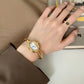 Oval Dial Steel Women Watch