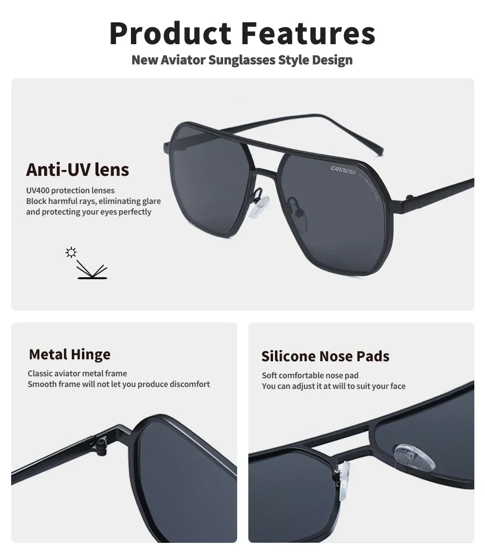 Vintage Metal Driving Sunglasses