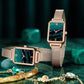 Square Dial Bracelet Watch Set