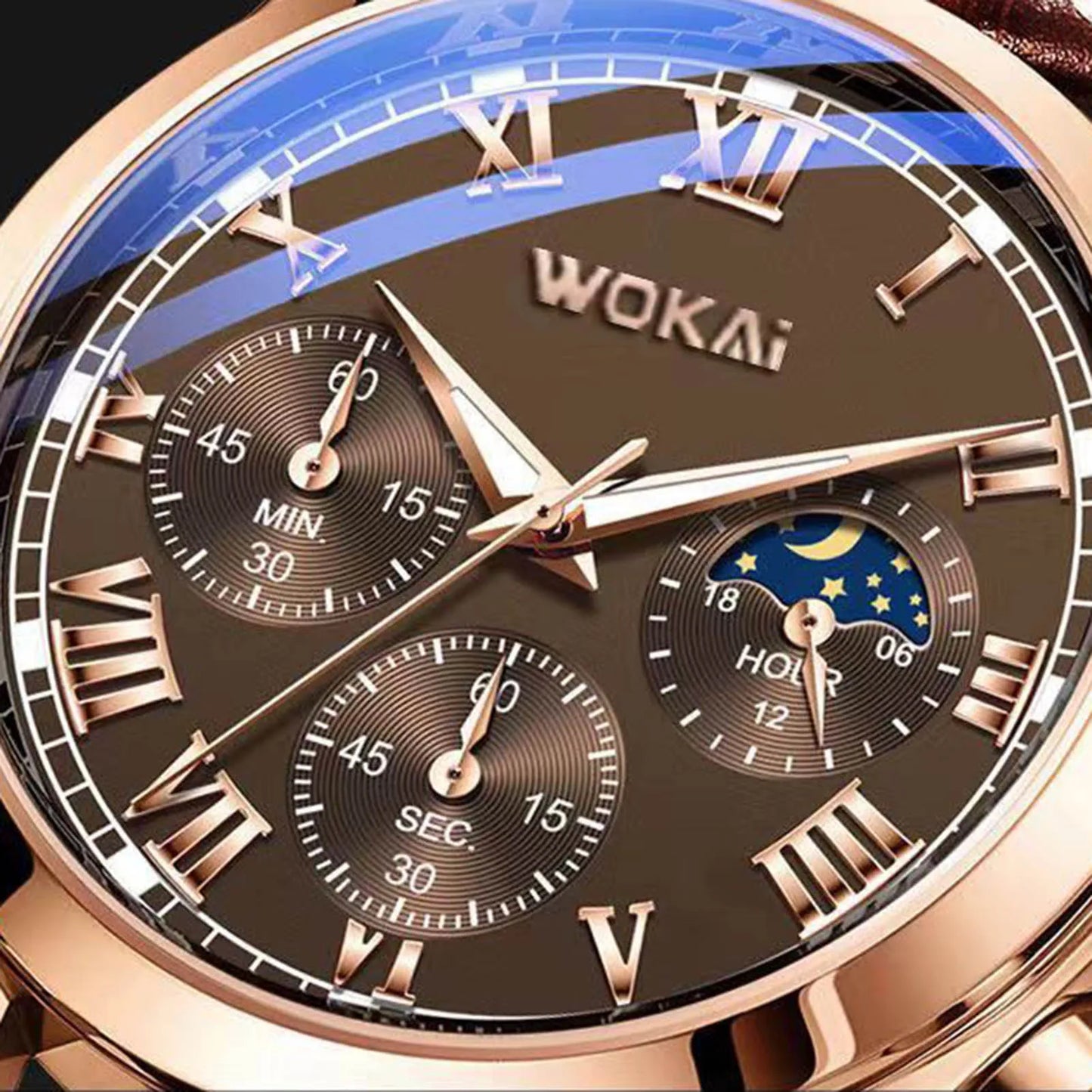 PU Leather Business Men Watch