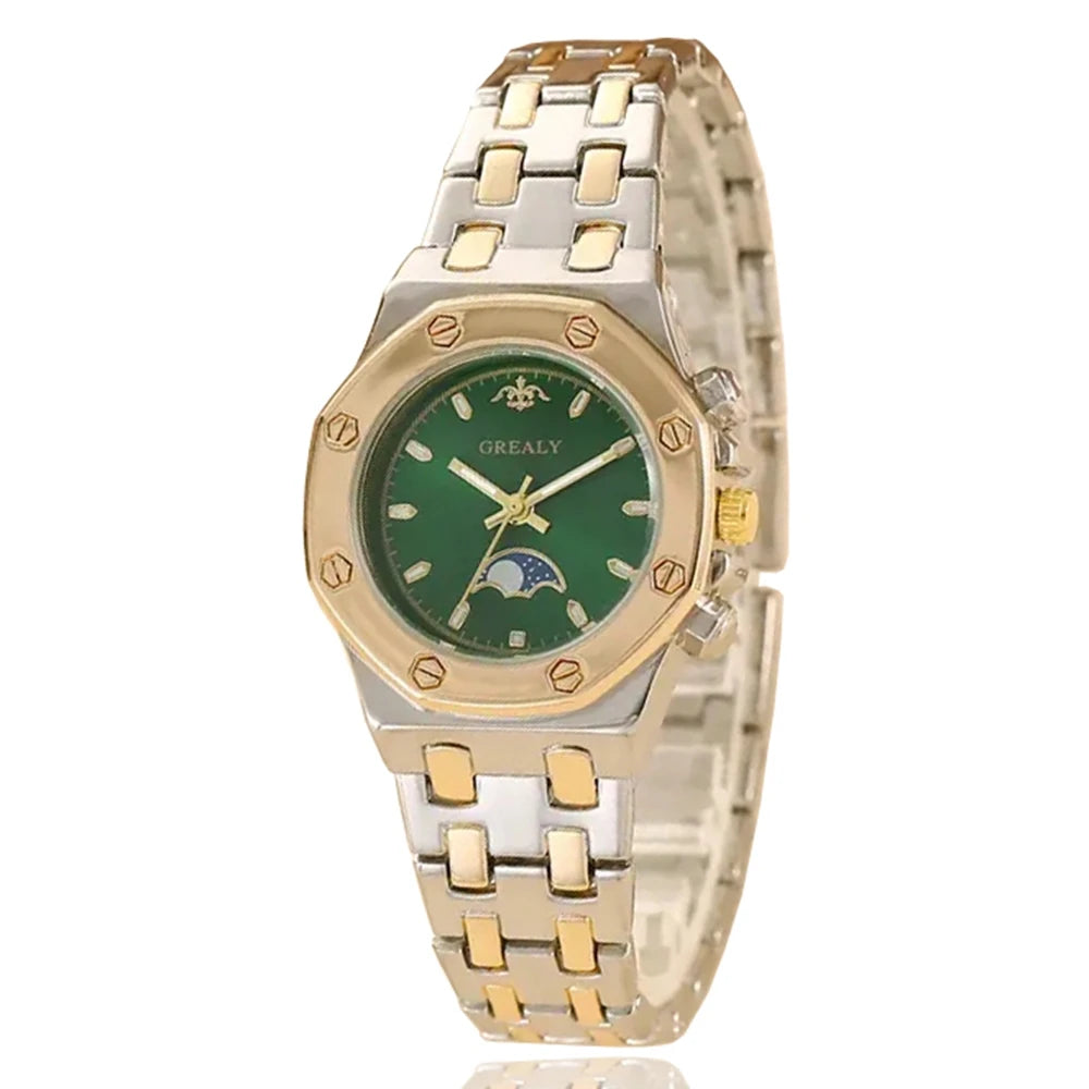 Green Minimal Quartz Women Watch