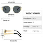 Oval Metal Designer Sunglasses